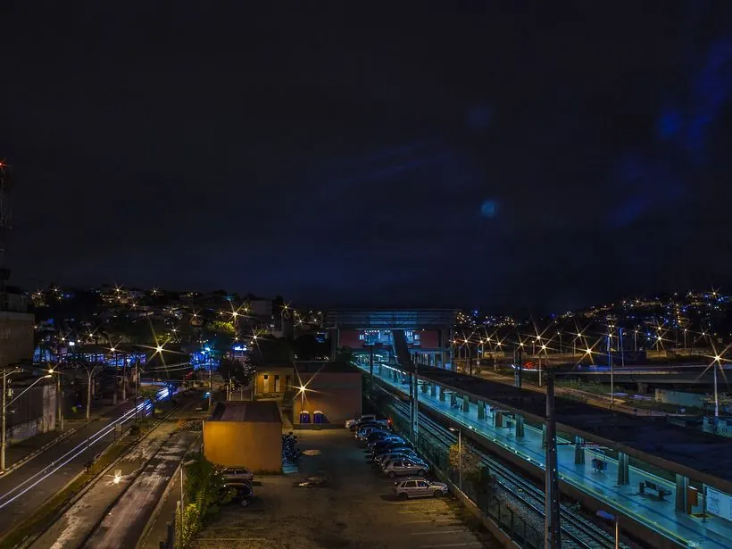Vista da estação ferroviária de Jandira